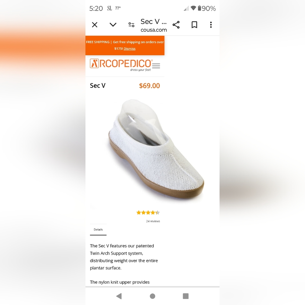 Arcopedico slip on shoes